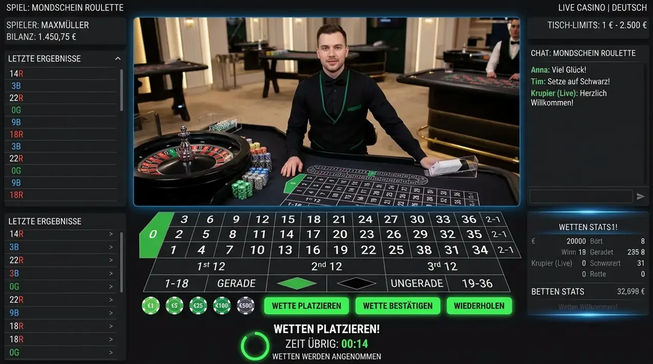 Live Casino Tische im Angebot von Flagman